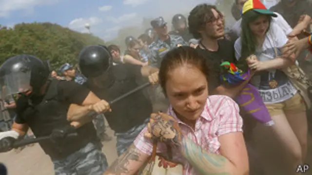 Manifestación en Rusia
