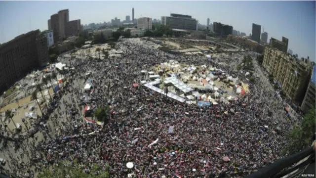 د قاهرې تحریر ميدان د هغو احتجاجونو مرکزي ځای و چې پخوانی ولسمشر حسنی مبارک يې راوپرځاوه.