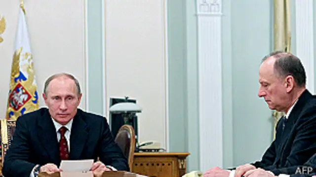 Vladimir Putin y Nikolai Patrushev