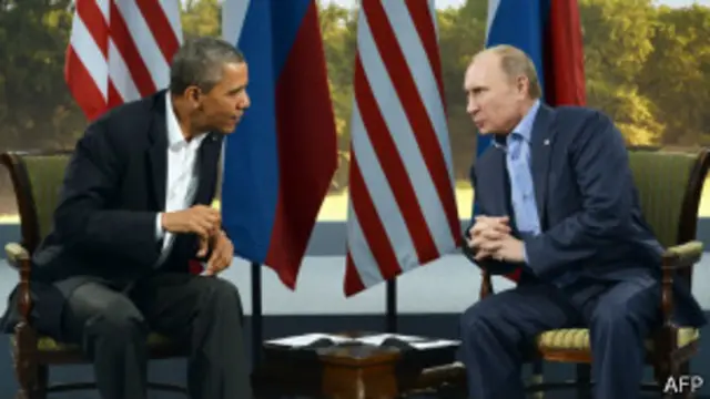 美國總統奧巴馬與俄羅斯總統普京(資料照片)