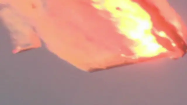 explosão de foguete (foto: BBC)