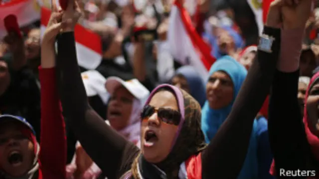 Manifestantes en Egipto