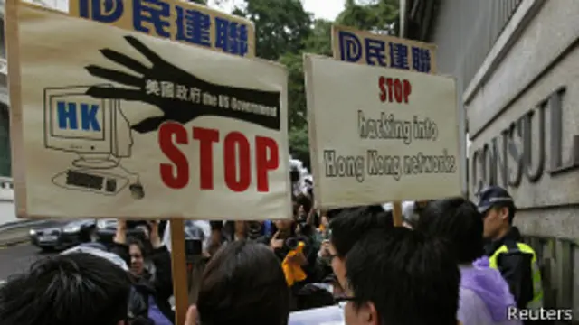 Manifestantes en Hong Kong