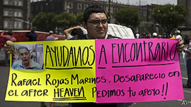 Pancarta por los secuestrados