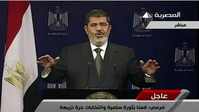 Morsi phát biểu trên truyền hình