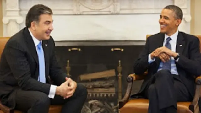 اوباما و ساکاشویلی