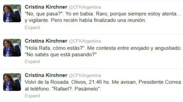 Twitter de Cristina Fernández