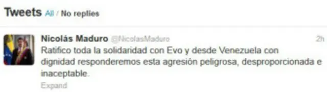 Twitter Nicolás Maduro