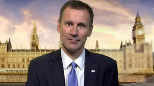 英国卫生大臣杰里米.亨特