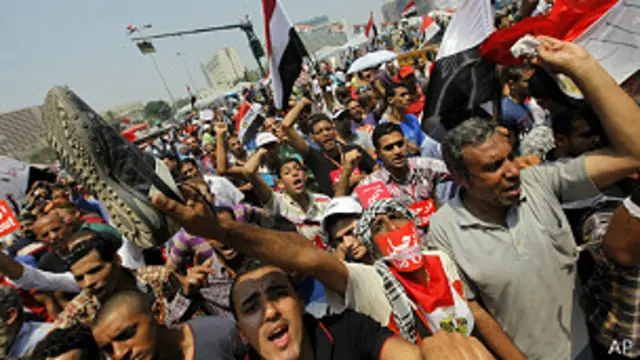 Protesta en la plaza Tahrir