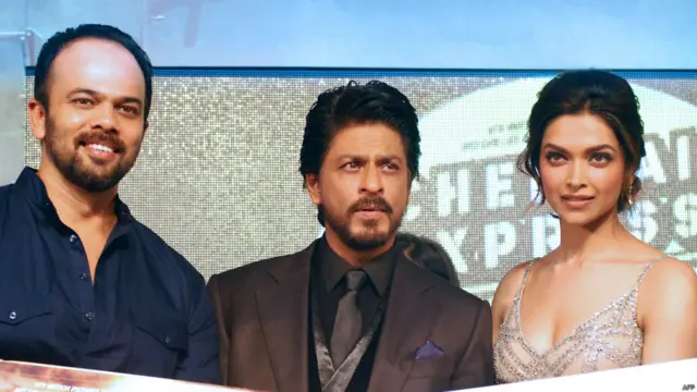 रोहित शेट्टी, शाहरुख़ ख़ान और दीपिका पादुकोण