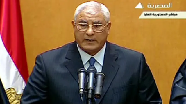 O presidente da Suprema Corte Constitucional, Adli Mansour