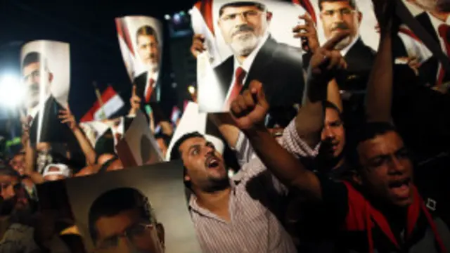 Hiện vẫn có đông đảo người dân Ai Cập ủng hộ ông Morsi.