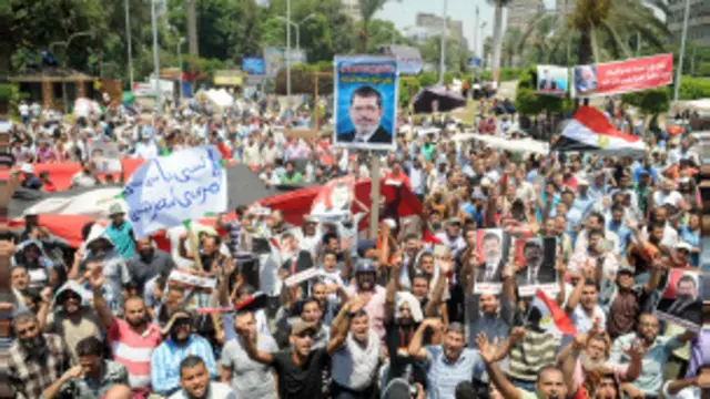 Vẫn còn nhiều người ủng hộ ông Morsi ở thủ đô Cairo.