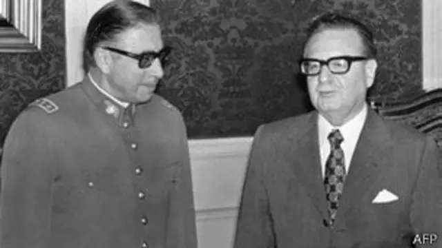 Augusto Pinochet y Salvador Allende