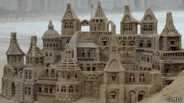 Castillo de arena en Rio de Janeiro