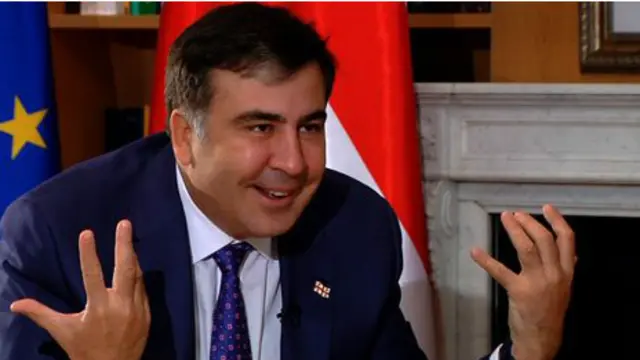 o presidente da Geórgia, Mikheil Saakashvili