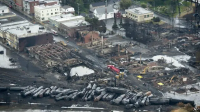 Vista aérea de Lac-Mégantic | Foto: AP