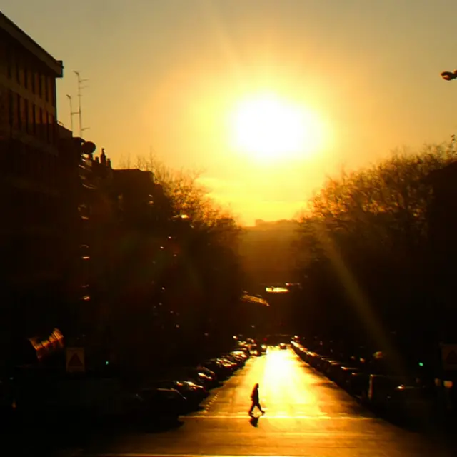 Pôr do Sol em Madri, numa tarde de inverno. Foto de Nelson Garcia Perandréa.