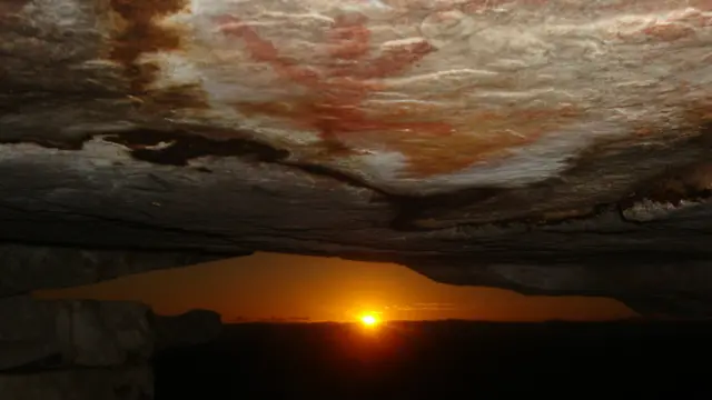 Helivelto Lima registrou o sol no solstício de inverno em um sítio arqueológico em Macaúbas, na Bahia. 