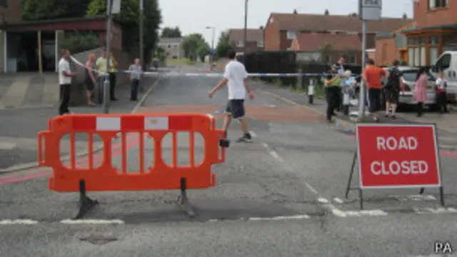 На месте взрыва в Типтоне