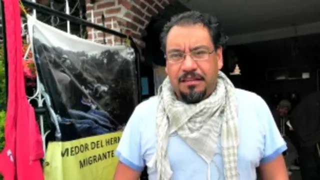 Jorge Andrade, activista pro migrante del Colectivo Ustedes Somos Nosotros