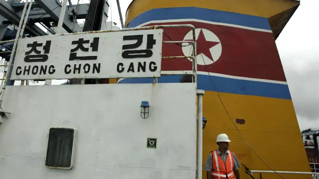 Tàu Chong Chon Gang của Bắc Hàn hồi 7/2013 bị phát hiện chở lô vũ khí Cuba