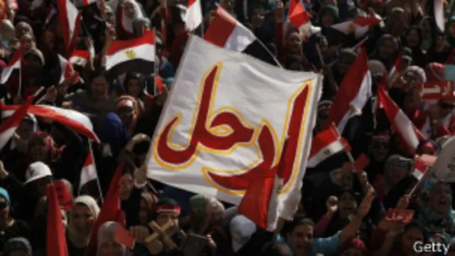 Protesto de junho no Egito, convocado pelo grupo oposicionista Tamarod (Getty)