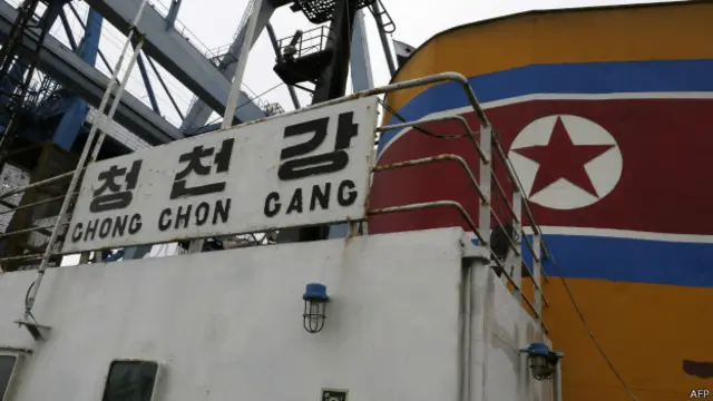 Корейский сухогруз с грузом кубинского оружия