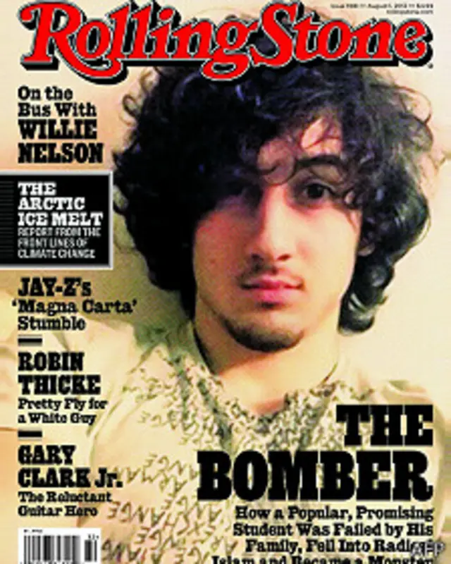 Portada de agosto de la revista Rollingv Stone dedicada a Dzhokhar Tsarnaev