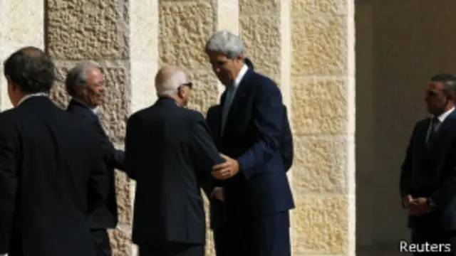 كيري والأمين العام للجامعة العربية