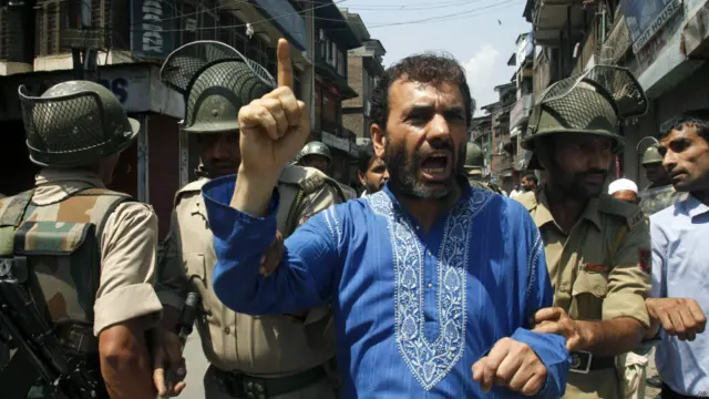 प्रदर्शनों में अलगाववादी संगठन जम्मू और कश्मीर लिबरेशन फ्रंट के एक वरिष्ठ नेता जावेद अहमद मीर ने भी हिस्सा लिया. 