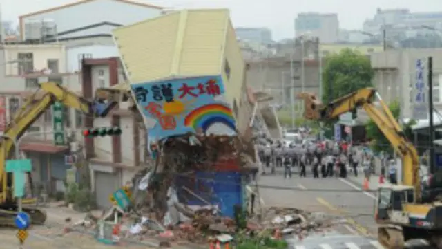 大埔拆屋现场