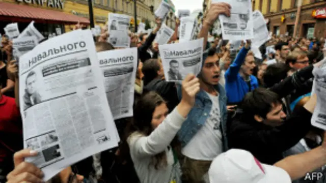 聖彼得堡抗議民眾