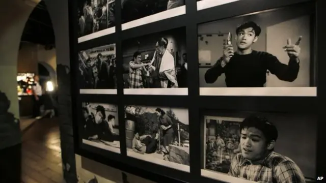 香港文化博物館李小龍展覽上展出的劇照（19/7/2013）