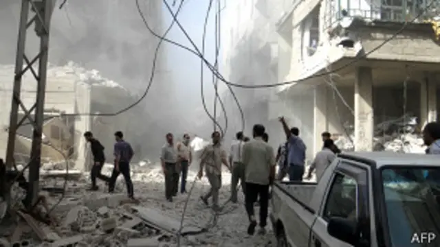 بمباران هوایی شهرهای سوریه