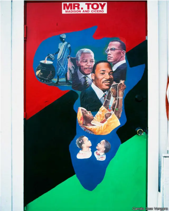 Mr. Toy, West Madison Street at Cicero Avenue, Chicago, 1991. Painted by Mr. Toy's son.