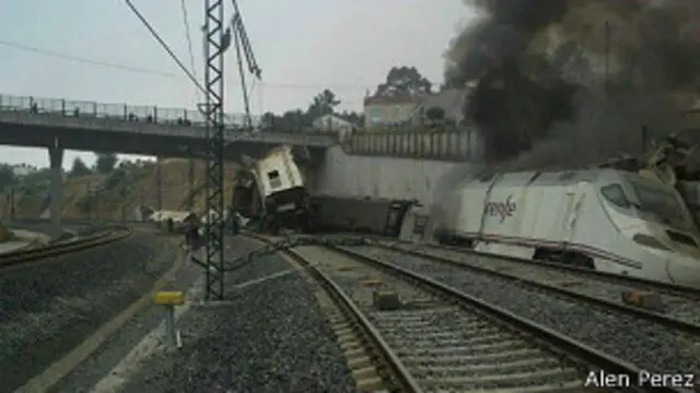 Accidente en Santiago de Compostela