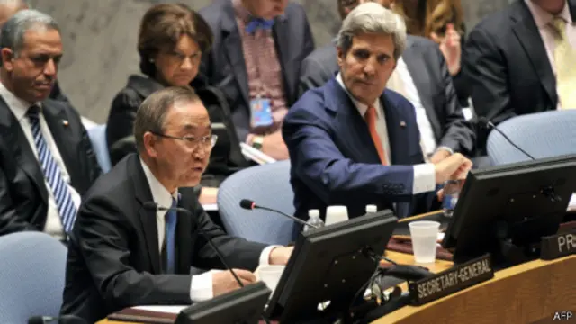 Ban Ki-moon dan John Kerry