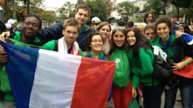 Franceses na JMJ | Foto: BBC Brasil