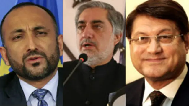 نامزدان احتمالی شورای همکاری احزاب وزیران کابینه حامد کرزی رئیس جمهوری افغانستان بوده‌اند