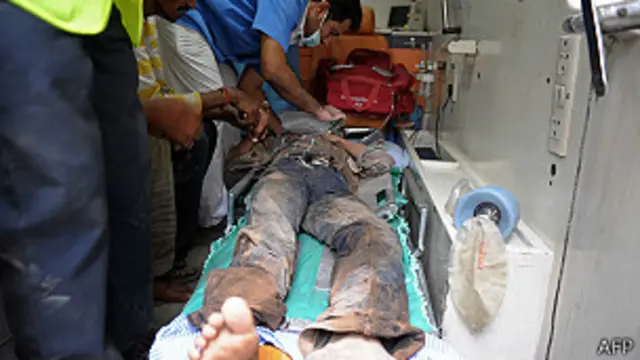 Herido en una ambulancia