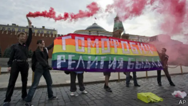 Protesta gays en Rusia