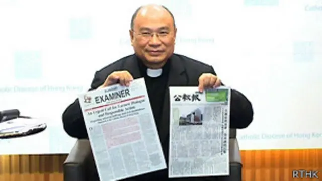 羅馬天主教香港教區副主教楊鳴章（香港電台圖片25/7/2013）