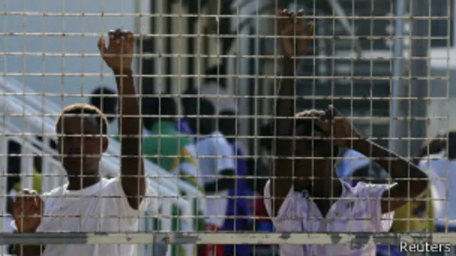 Inmigrantes en Lampedusa (imagen de archivo)