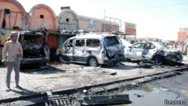 На месте взрыва автомашины