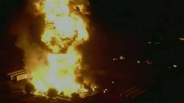 explosão em usina de gás | Foto: AP