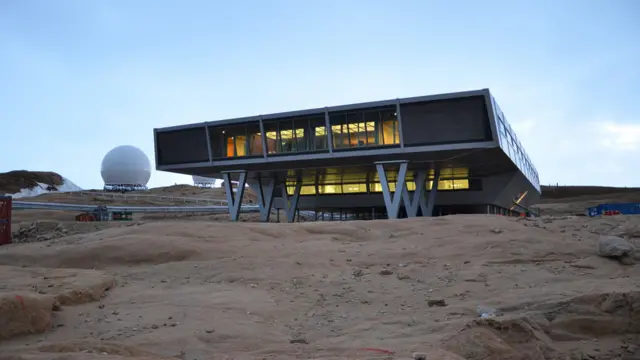 Crédito: Estación Bharati, Foto: NCAOR (National Centre for Antarctic and Ocean Research)