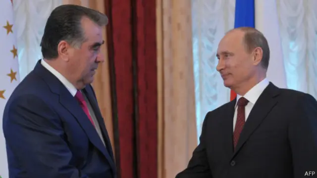 Эмомали Рахмон и Владимир Путин