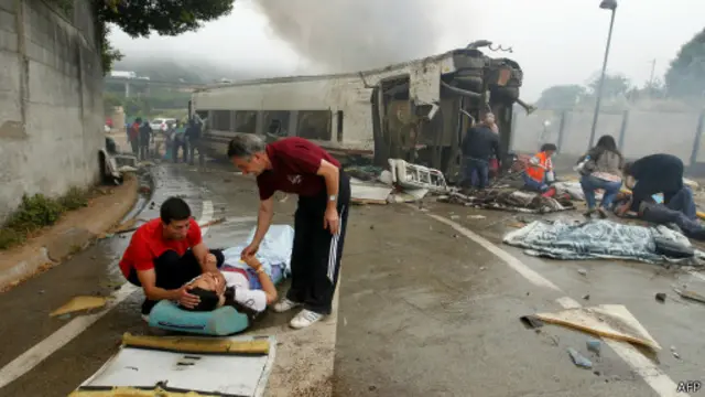 Acidente de trem na Espanha | Foto: AFP